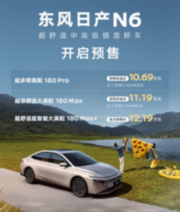 預售權益價10.69萬起,東風日產N6開啟預售