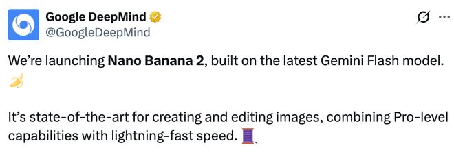 谷歌生圖新王Nano Banana 2深夜突襲!性能屠榜速度飛升,價格腰斬【附實測】